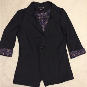 Black Forever 21 3/4 sleeve blazer